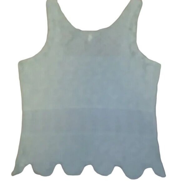 Free People Sage Green Eyelet Lace Sleeveless Blouse - Picture 3 of 5